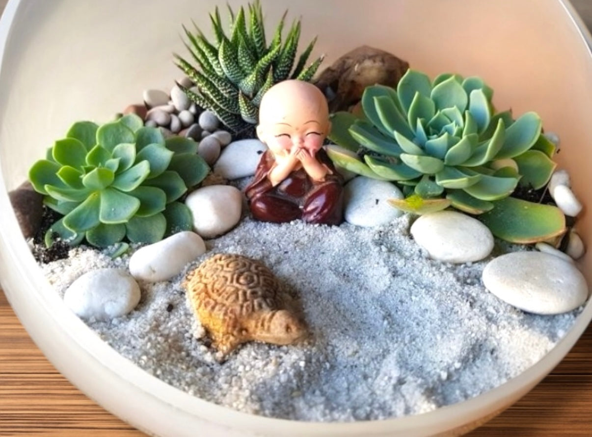 Handcrafted Buddha Terrarium